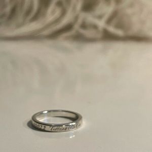 Tiffany and Co address silver ring - 6.5